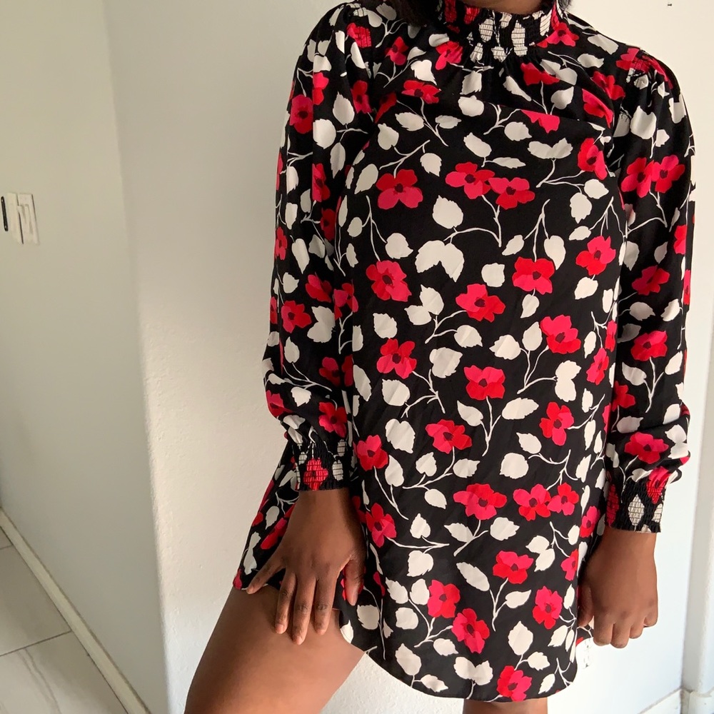 Kate Spade Vintage Fleur Crepe Dress